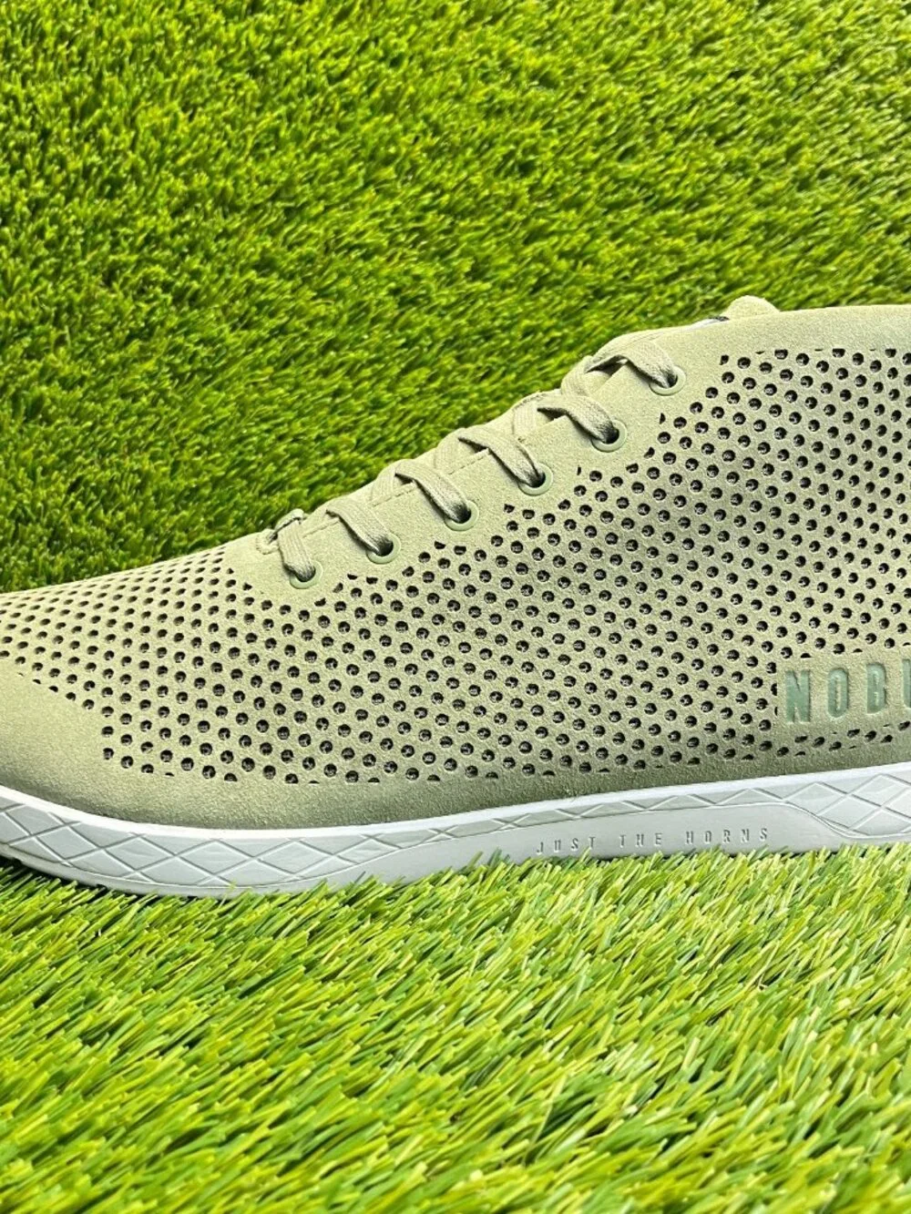 Nobull Mid Suede Trainers Mens Size 18‎ Green Running Lace Up Shoes Sneakers